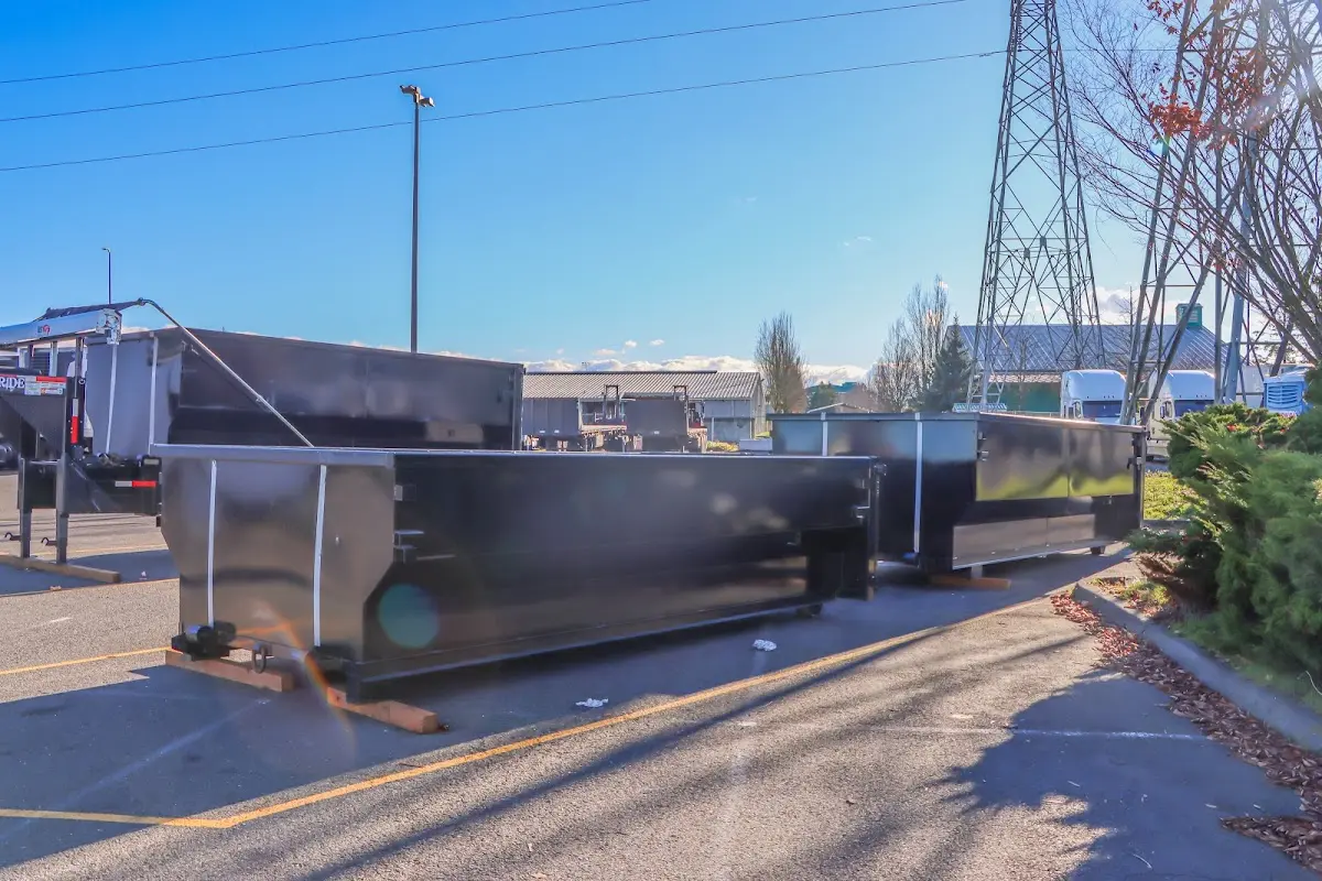 Roll-off dumpster ready for waste disposal at job site for 2 Yard Dumpster Rental in Southaven